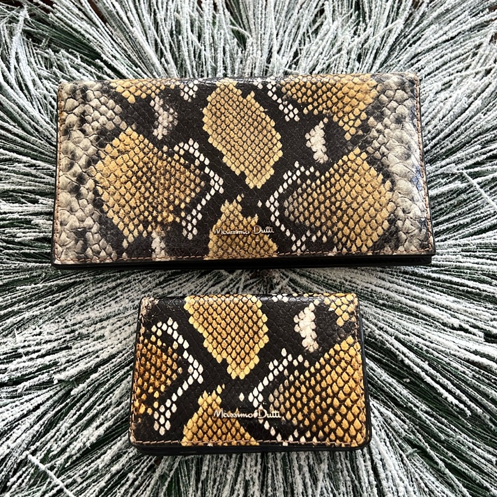 Massimo Dutti Sneak Skin Wallet Set
